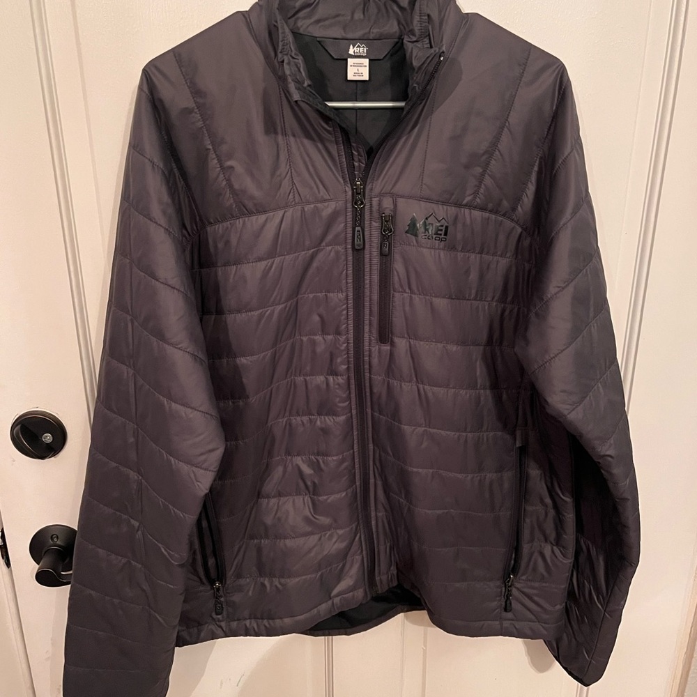 REI Men's Dark Gray Puffer Jacket